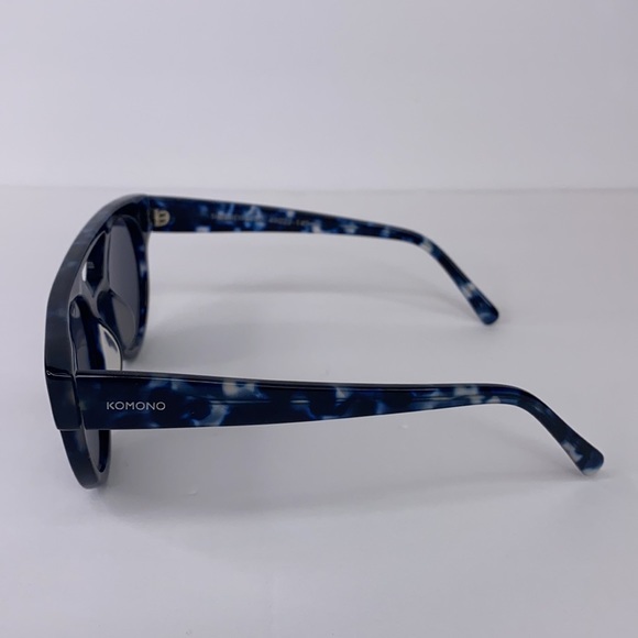 New KOMONO DREYFUSS Blue Black tortoise Sunglasses NWT round - Picture 15 of 16